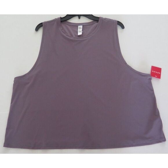 Spanx 50255R Women's Sz 2X Satin Purple Go Lightly Cropped Tank Top $58+ - Picture 5 of 6